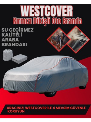 WestCover Gmc Hummer Ev 3x Suv 2025 Uyumlu(Kırmızı Dikişli-Gri) Oto Branda,çadırı