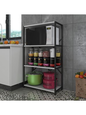 Kenzlife Mutfak Banyo Dolabı ADATEPE120 Byzsyh 120*70*30 4 Raflı Ofis Kiler Kitaplık