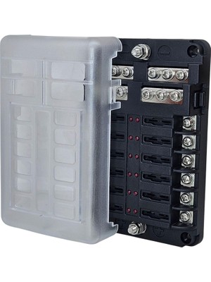 waterproof Obus Karavan Ikaz Işıklı  Şase Barelli 12'li Dc Sigorta Kutusu