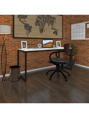 Kenzlife Ofis Bilgisayar Çalışma Masası BEHRAMKALE130 Byzsyh 75*130*80 Metal Ayaklı Masa