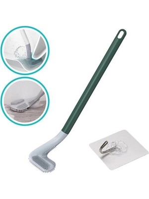 Datatek Golf Tasarımlı Silikon Wc Klozet Mutfak Temizlik Fırçası Kanca Hediyeli