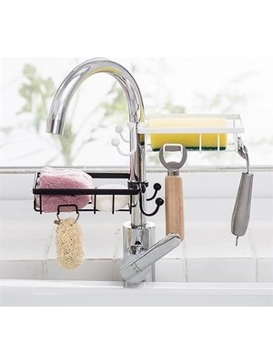 Datatek Paslanmaz Çelik Mutfak Banyo Musluğuna Sabitlenebilir Sabunluk