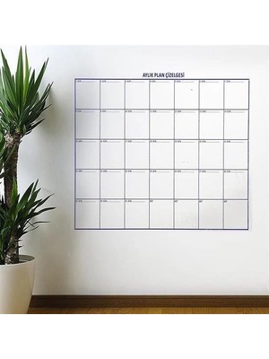 Datatek Aylık Planlayıcı Manyetik Duvar Stickerı Takvim Plan Çizelgesi - Ürün Boyutları: 110 cm x 100 cm
