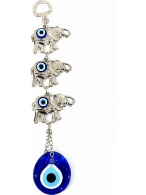 AyrStore Nazar Boncuğu 3'lü Fil Askılık