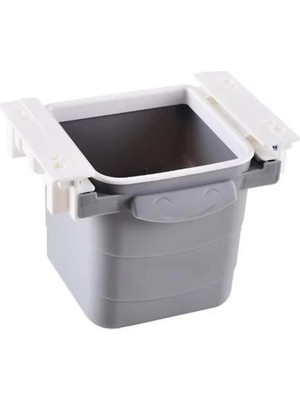 AyrStore Mini Masa Çöp Kovası Plastik Tezgah Altı Geri Çekilebilir Yapışkanlı Görünmez Bölme Pratik