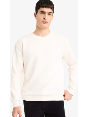 DeFacto Bisiklet Yaka Waffle Sweatshirt G6718AX25AU