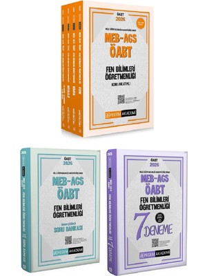 Pegem 2026 Öabt Meb-Ags Fen Bilimleri Öğretmenliği Konu Anlatımı + Soru Bankası + 7 Deneme 3 Lü Set Pegem Akademi Yayınları
