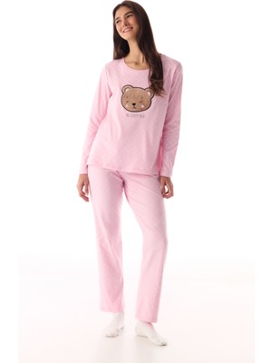 Penti Pembe Sleepy Hug Pamuklu Pantolon Pijama Takımı