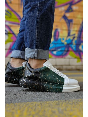 Nil Avm CH254 - Cbt Pittura Erkek Ayakkabı 437 Beyaz / Yesıl / Sıyah