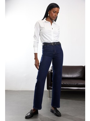 5in1Canpolat Koyu Lacivert Düz Kesim Jean 7596