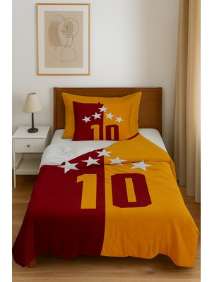 Bebişim Halı Taraftar Futbol Desenli Tek Kişilik Pike ( Yastık Kılıflı )