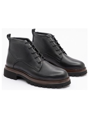 40000 Erkek Kalın Tabanlı Bot Bs.siyah Deri