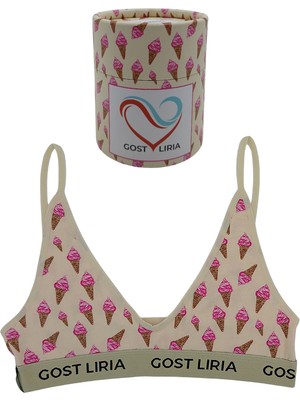GOST LİRİA -İce Cream Desenli  Kadın Bralet