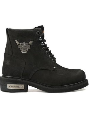 Harley Davidson Gıbson Kadın Black (Siyah) Nubuk Günlük Bot
