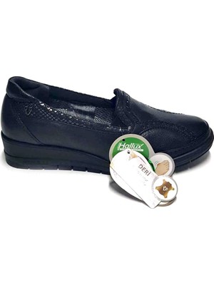 Forelli 25109 Siyah Hakiki Deri Kadın Ayakkabı