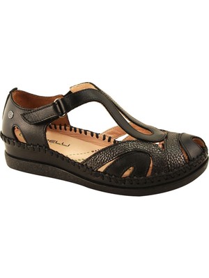 Forelli 22521-G Siyah Kadın Hakiki Deri Günlük Ayakkabı