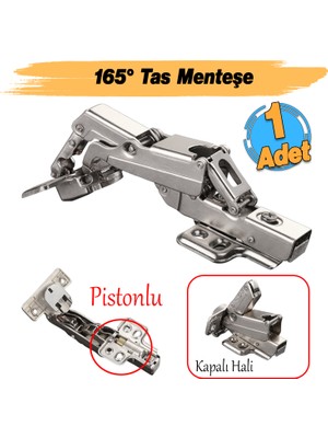 Badem10 Frenli 165° Derece Dolap Kapak Menteşesi Köşe Dolaplar Için Yavaş Kapanır Robot Tas Menteşe