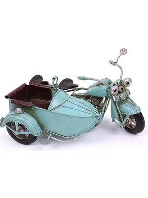 Costurera Dekoratif Metal Motosiklet Sepetli Vintage Dekoratif Hediyelik