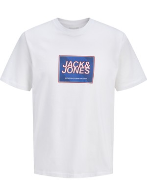 Jack & Jones Erkek Gögüs Logo Baskili Tisört - Rain