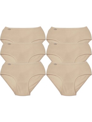 Tutku 922 Ribana Kadın Bato Külot 6'lı Ten L