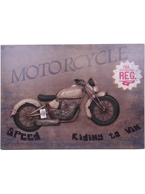 Costurera Motorsiklet Tablo Pano Dekoratif Hediyelik