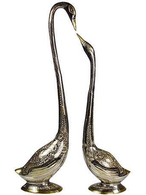 Costurera Kuğu 2'li Set Biblo Dekoratif Hediyelik