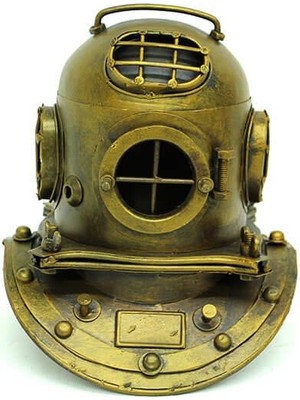 Costurera Dekoratif Metal Dalgıç Başlığı Vintage Biblo Ev Ofis Hediyelik