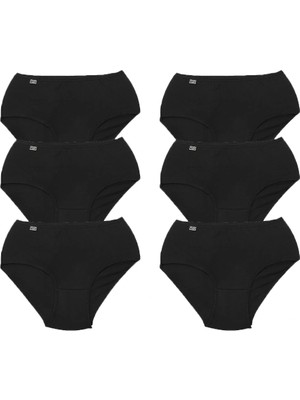 Tutku 922 Ribana Kadın Bato Külot 6'lı Siyah Xl
