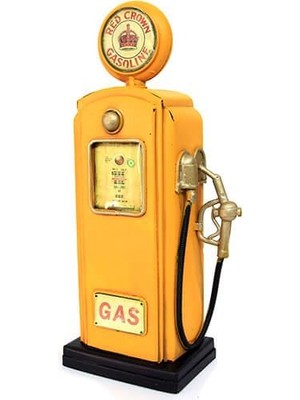 Costurera Dekoratif Metal Yakıt Pompası Hediyelik Biblo Kumbara