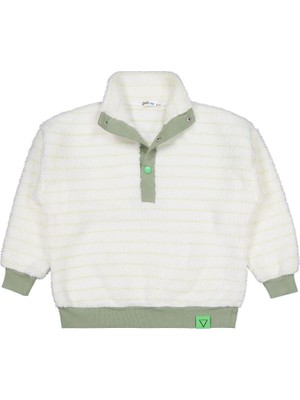 Civil Boys Yakası Patlı Çizgili 6-9 Yaş Sweatshirt