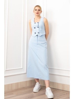 MissVina Yelek Etek Gabardin Kot Takım 1242