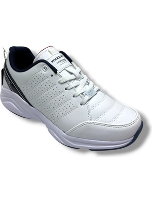 Wickers 2353-26 Cilt Deri  Anatomik Erkek Sneaker Beyaz Laci