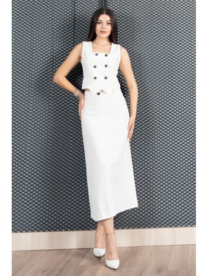 MissVina Yelek Etek Gabardin Kot Takım 1242