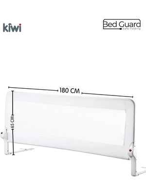 Kiwi Bebek Güvenlik Yatak Bariyeri – Katlanır Çocuk Uyku Yatak Korkuluğu, Düşme Önleyici – 180X65CM