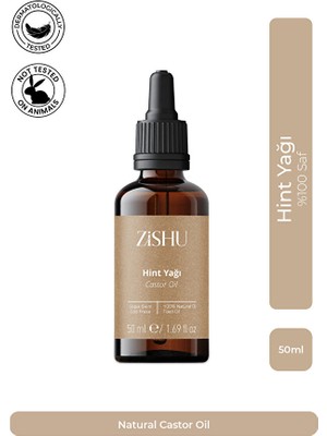 Zishu Doğal Hint Yağı %100 Saf Soğuk Sıkım 50ml Dengeleyici Etki Tüm Cilt Tipleri İçin Nemlendirici