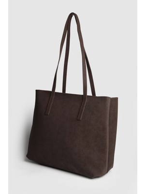 La'Graccio Paris Lagraccio Paris Kadın Katty Büyük Boy Süet Omuz Çantası