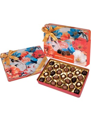 Bolçi Turuncu Teneke Hediye Çikolata Kutu 250G