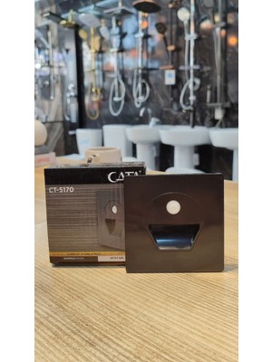 Cata CT-5170 1W Sensörlü Ledli Koridor Armatürü Siyah Kasa Beyaz Işık