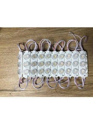 12 Volt 3’lü 3 Watt Geniş Lensli 3030 Modül LED