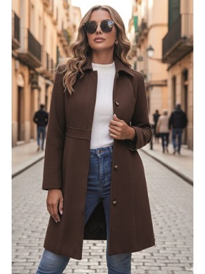 Dikiş Detaylı Tasarım Kaşe Kaban