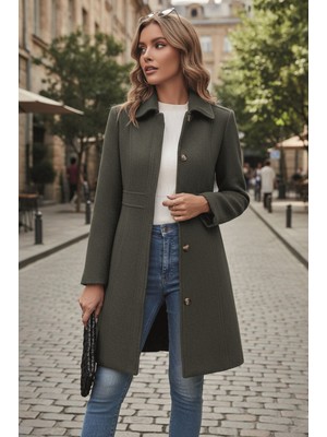 Dikiş Detaylı Tasarım Kaşe Kaban