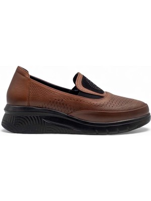 Voyager 9779 Desenli Kadın Hakiki Deri Comfort Ayakkabı