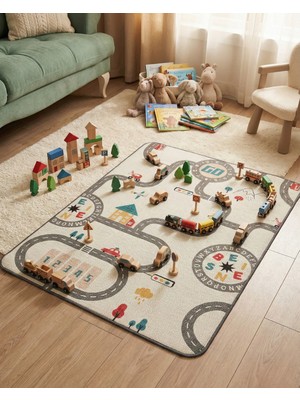 Can Mats 100×140 Arabalı Oyun Matı – Silinebilir, Kaymaz, 0.7 cm Kalınlık, Soğuğu Keser, Su Geçirmez | Bebek Oyun Halısı, Hijyenik