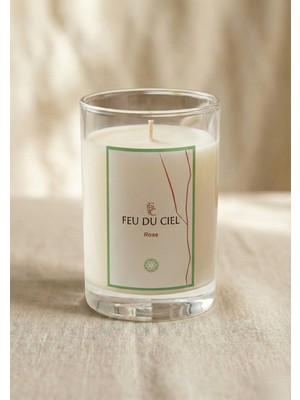 Feu du Ciel Kalp Çakra Gül Kokulu Mum - 85 gr