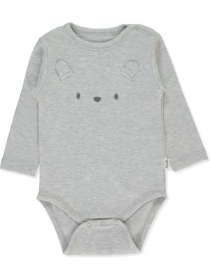 Bebetto Interlok Uzun Kollu Body Yaş (Be Kınd) Gri Melanj