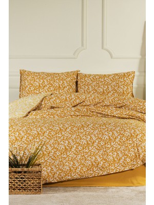 Elart Siena Nevresim Takımı Tek Kişilik %100 Pamuk Ranforce Lastikli Çarşaf (160x220 Cm) Sarı