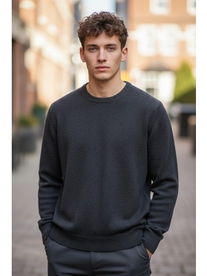 Mandala Tekstil Erkek Şardonlu Yumuşak Dokulu Triko Kazak