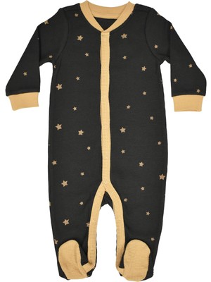 Organickid Charmed Bebek Antrasit Ayaklı Tulum
