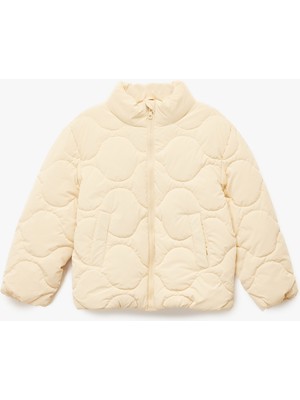 Koton Dik Yaka Fermuarlı Uzun Kollu Cepli Kapitone Ceket