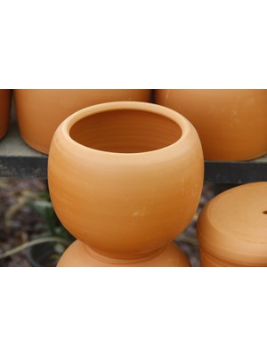 Tunç Botanik ANTİK SAKSI 2 ADET - EL YAPIMI DOĞAL ÇÖMLEK